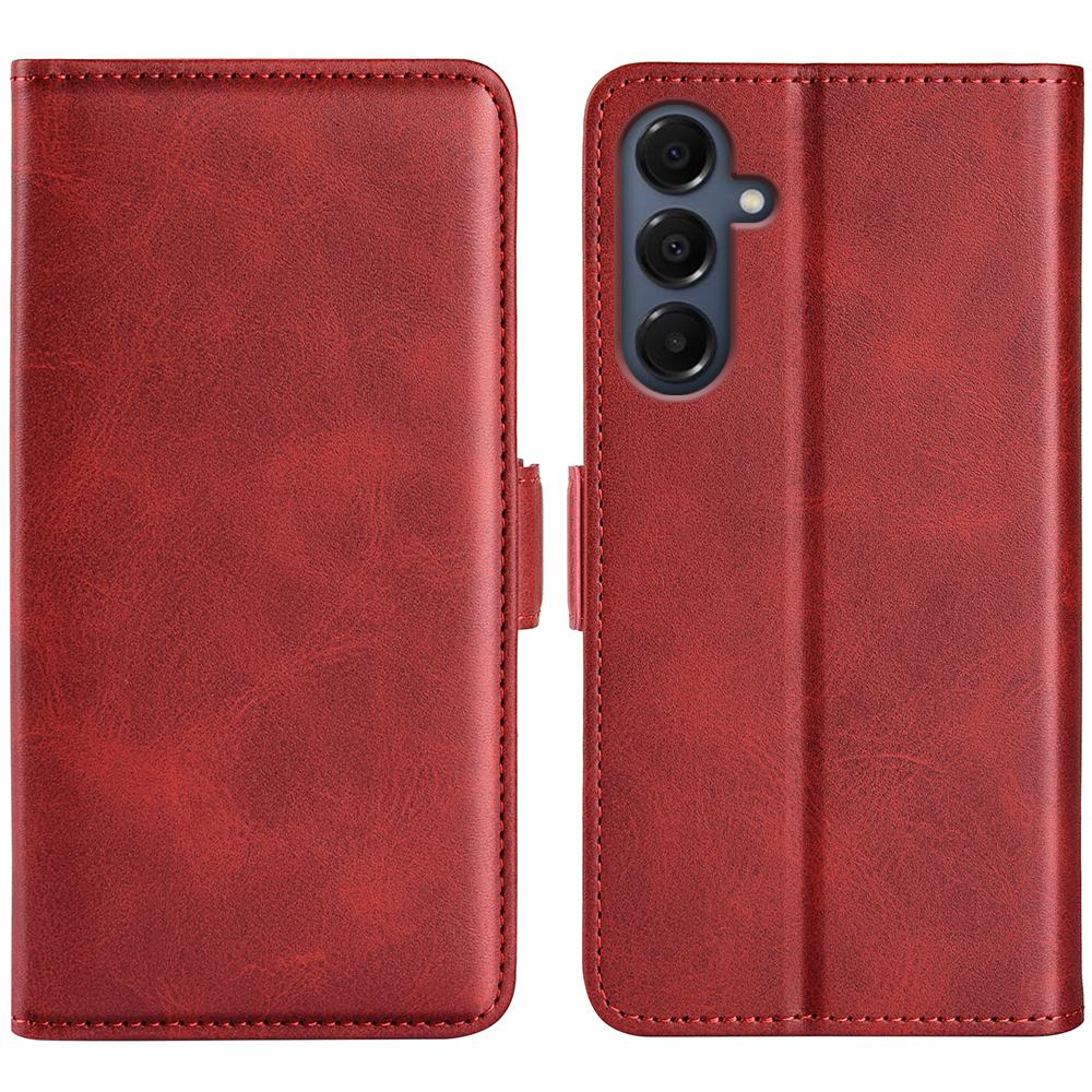 For Samsung Galaxy A17 Case Calf Texture Leather Wallet Phone Cover