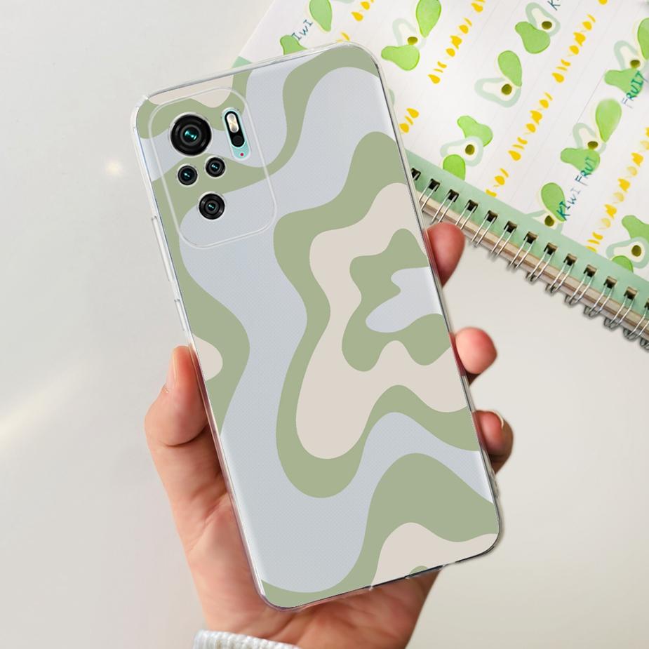 Для Xiaomi Redmi Note 10 4G Чехол Redmi Note 10S Роскошный Расписной Чехол-Крышка Для Xiaomi Redmi Note 10 Pro Max Note10 S Мягкие Fundas