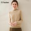 Fanzhen Women's Thickened Half-Turtleneck Cashmere Blend Sweater