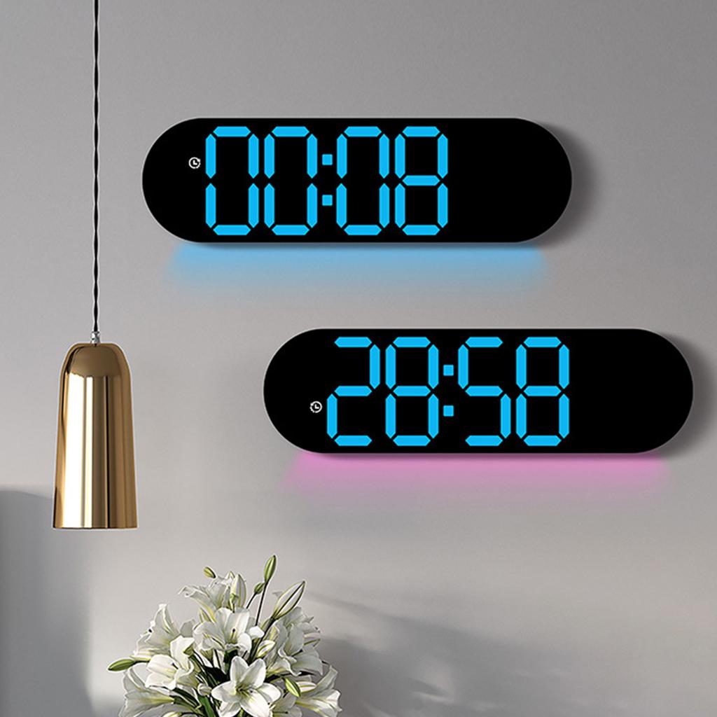 Светодиодные цифровые часы настенные и настольные будильники с регулируемой яркостью и громкостью 12/24-часовой дисплей для домашнего офиса