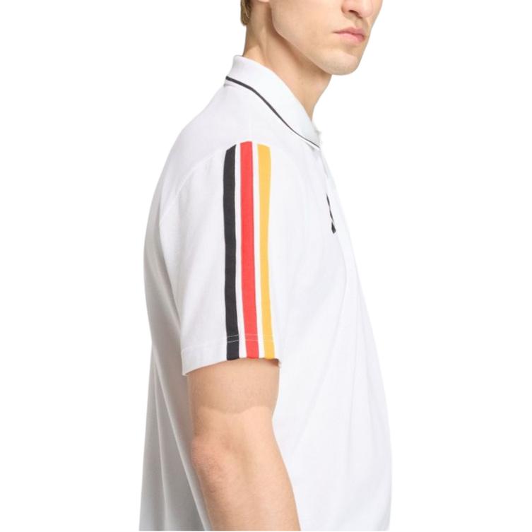 adidas Мужские рубашки-поло Белый воротник-поло Умеренный JZ9351