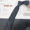 6cm Retro Black & Gray Narrow Men’s Fashion Tie - Korean Style