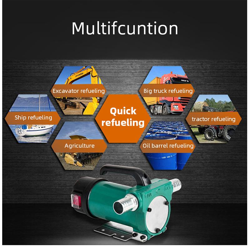 Водяной насос Масляный насос 12В/220В Мини-насос Постоянного тока Дизельный топливораздатчик Автомобильный Дизельный Электрический Портативный Аккумуляторный Топливный насос