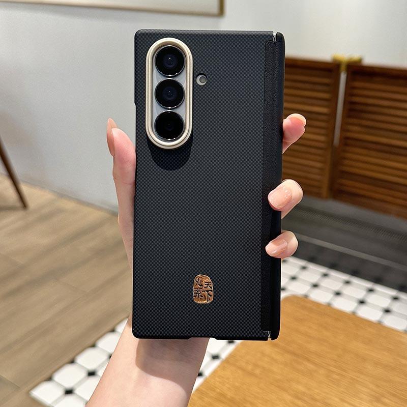 Применимо к чехлу для складного мобильного телефона Samsung zfold1 w11 с рисунком из углеродного волокна FOLD1/1 двойная центральная ось противоударный жесткий чехол
