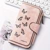 Women's Long Wallet with Butterfly Pattern 1 Piece Multi-functional Wallet Portable Snap Button Coin Purse Perfect for Cat Lovers Birthday Gift Daily