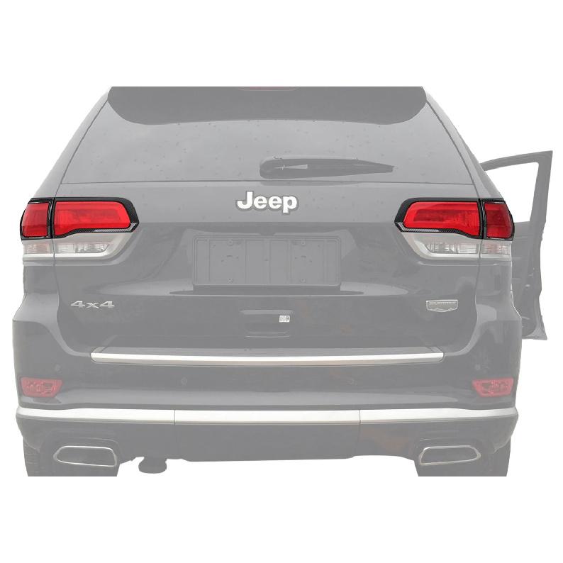 2PCS Car Rear Tail Light Lamp Guard Cover Bezel for Jeep Grand Cherokee 2014 2015 2016 2017 2018 2019 2020 Exterior Accessories