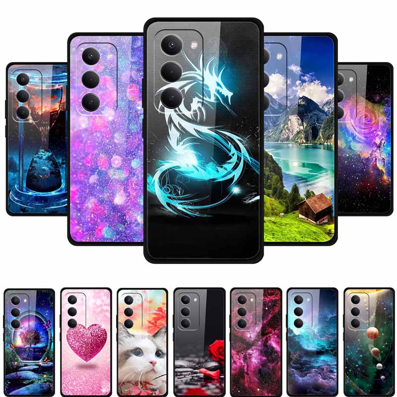 For Redmi 15 5G Case 6.9" 25057RN09E Tempered Glass Hard Covers For Redmi 15 4G 2025 Luxury Phone Cases Protective Bumper Fundas