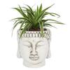 Something Different White Terracotta Buddha Head Planter