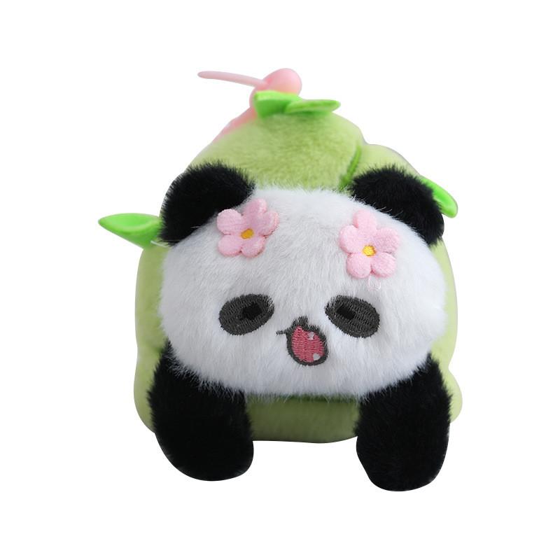 Adorable Panda Plush Backpack Keychain Toy Soft Fluffy Doll Cute Accessory For Kids