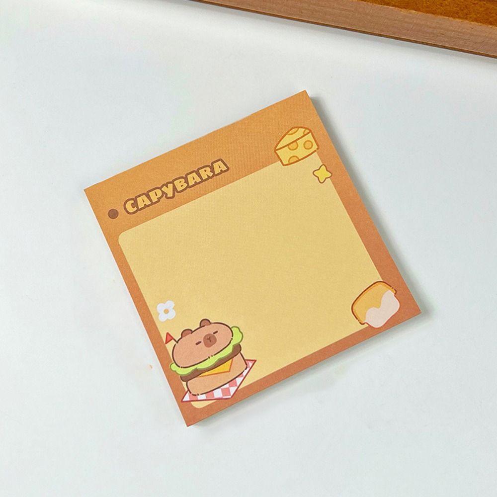 50 листов Креативный блокнот для заметок с капибарой Каваий Мультяшные заметки для сообщений N-раз Липкие заметки Студент