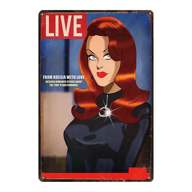 Винтажная русская металлическая табличка пин-ап сексуальная девушка жестяная вывеска паб клуб бар кафе магазин домашний настенный декор металлическая пластина железная живопись