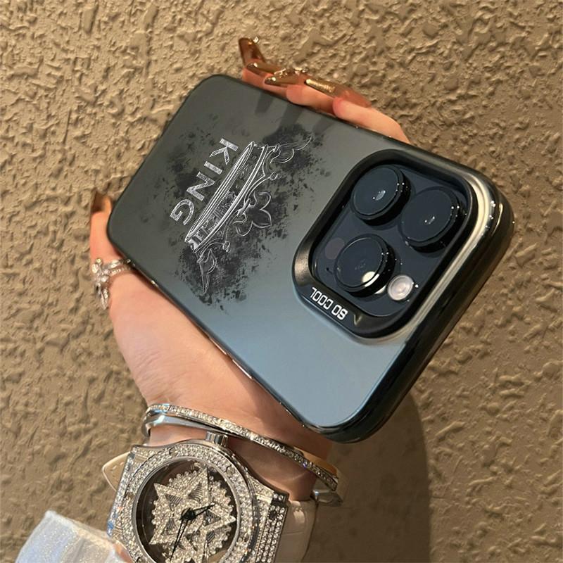 Модернизированный чехол IMD KING BOSS Cool Printed, ударопрочный защитный мягкий чехол TPU с полной задней крышкой для Xiaomi Redmi