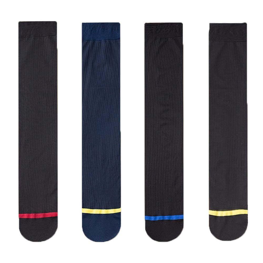 Stripe Men Ultra Thin Dress Tube Socks Translucent Business Dress Stockings Sheer Fashion Summer