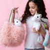 Perfectto Design Unicorn Toys for Girls Ages Set Mommy and Baby Plush and Doll Unicorn Gifts for Girls Ages and 3-10; 4-Piece - Toy, Bag, Blanket.