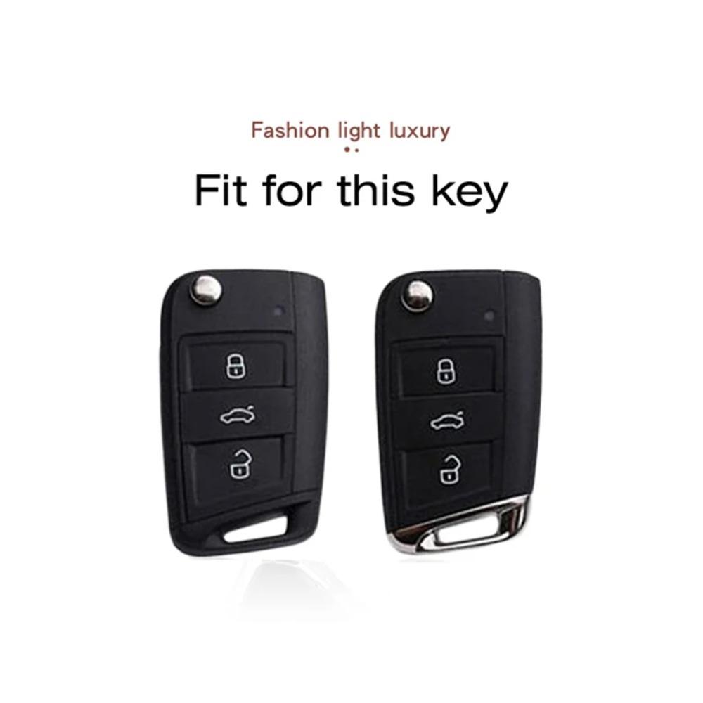Для VW Volkswagen Golf 7 MK7 Tiguan MK2 Чехол из ТПУ для брелока Чехол для складного ключа автомобиля для Seat Ateca Leon FR Ibiza Skoda Octavia Kodiaq