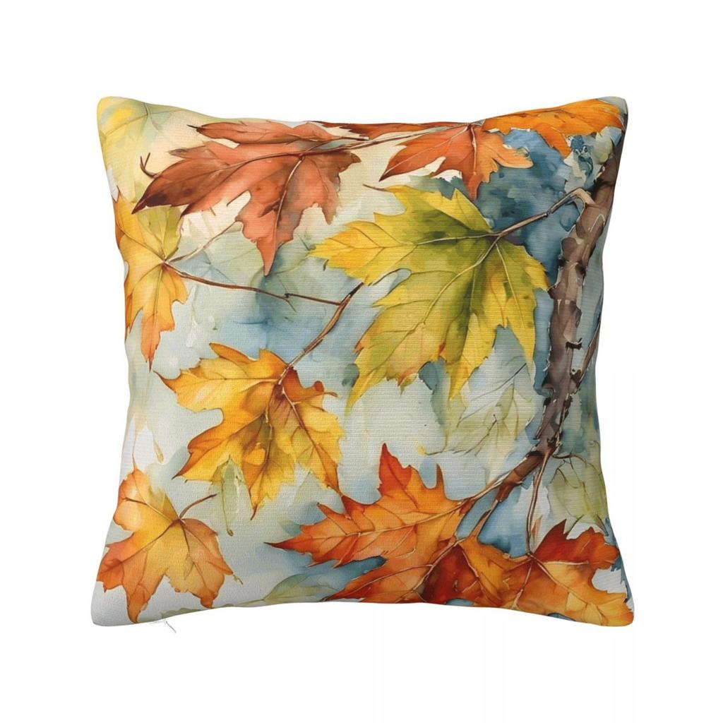 Autumn Maple Leaves Pillow Case Vintage Pillow Cover Soft Custom Diy Cushion Cover Pillowcases For Living Room Chair