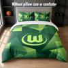 VfL Wolfsburg FC Design Bed Bedding Set 1 Duvet Cover + 2 Pillowcases Soft Breathable Household Bed Linens