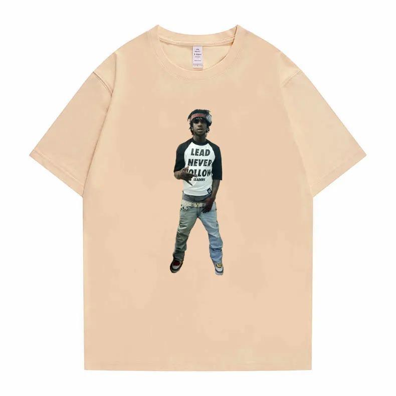 Rapper Chief Keef Lead Never Follow Leaders Print Tshirt Men Hip Hop Funny Meme T Shirt Oversized Tees Male High Quality T-shirt