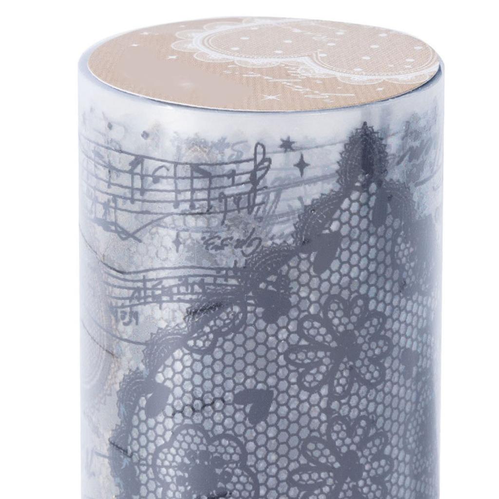 Рулон наклеек PET, простая в использовании многоразовая изысканная кружевная лента для скрапбукинга, альбома, журнала