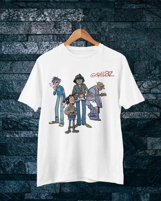 Фото группы Gorillaz графическое 100% Хлопок унисекс футболка 2026 Лето дышащая Новая мода унисекс Y2k Футболка с коротким рукавом подарок фанату