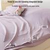 Portable Stain-Proof Cotton Sleeping Bag: Detachable, Solid Color Duvet Cover with Bed Sheet for Travel and Hotel Stays.