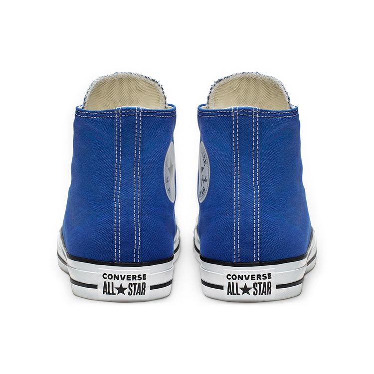 Converse Chuck Taylor All Star Сезонный цвет Удобные высокие парусиновые кеды Унисекс Синий Белый 164934C