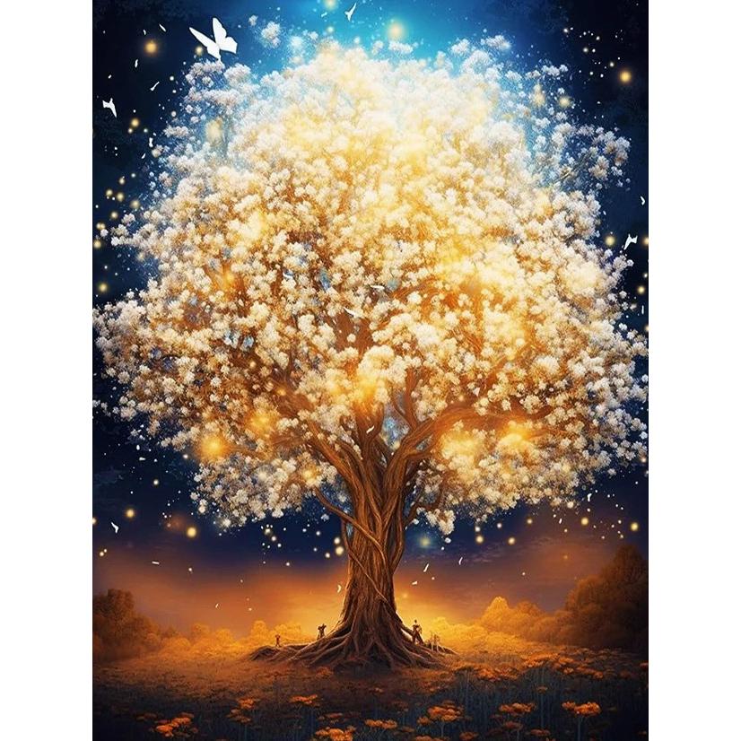 Diamond Mosaic Landscape 5d Painting Tree of Life Diy Embroidery Book Art Gift Set Home Decorative Rhinestone Pictures