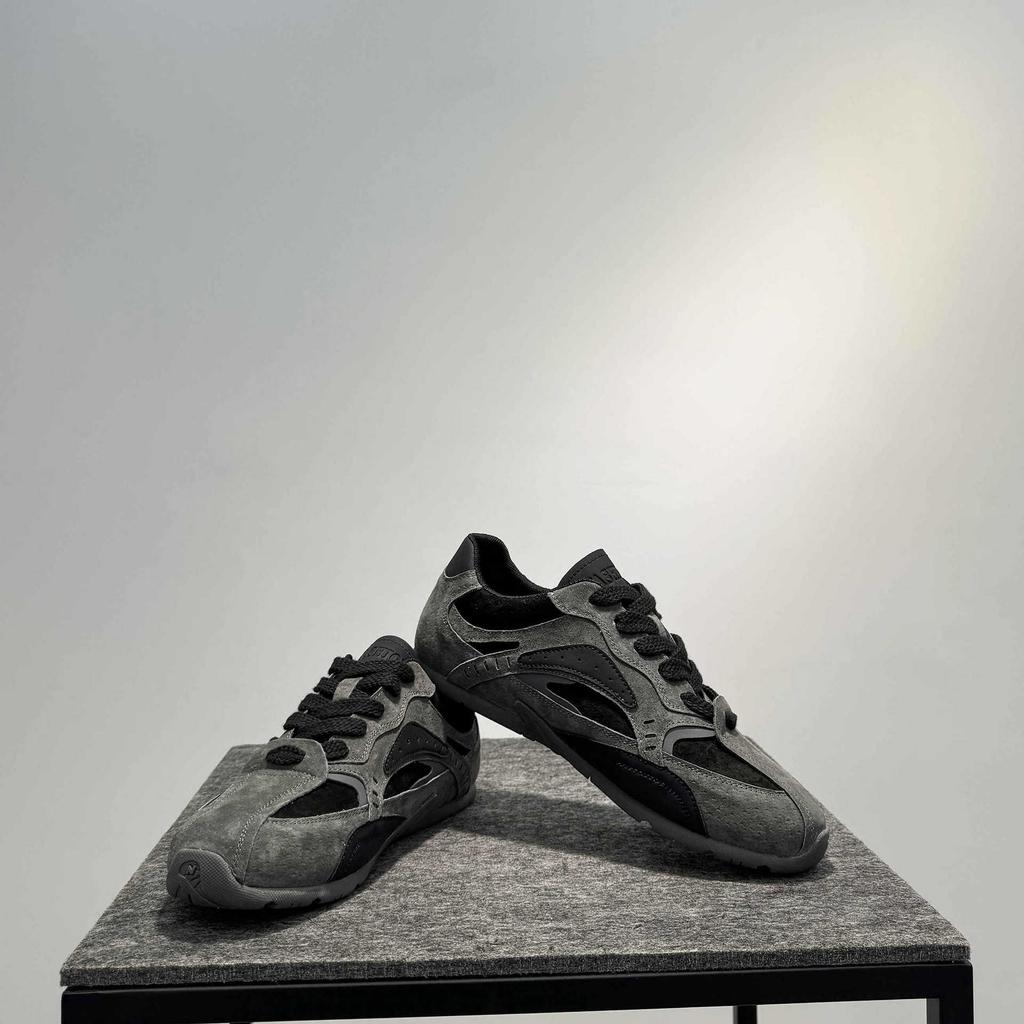 Мужская обувь лето 2025 новые летние туфли без каблука мужские повседневные однопедальные полуподносные парусиновые универсальные модные туфли