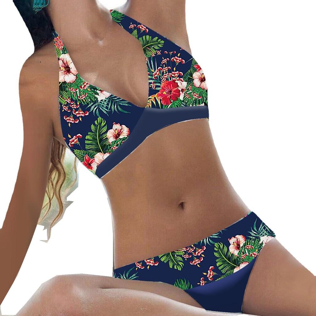 2022 European & American High-Waisted Tie-Up Cutout Backless Bikini