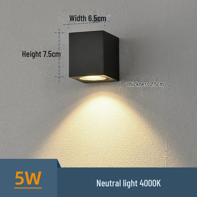 Universal Waterproof Wall Washer Light for Balcony, Courtyard, or Terrace - Exterior Up and Down Outdoor Lighting