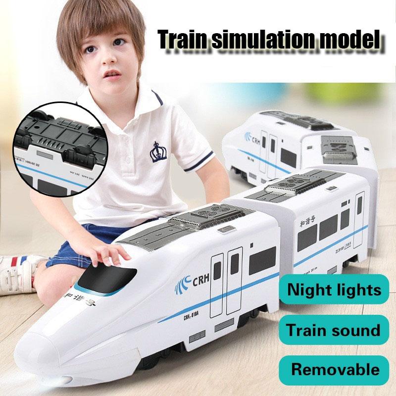 Simulation of High-speed Rail Train Electric Sound Light Small Train Model Boys and Girls Children's Toys