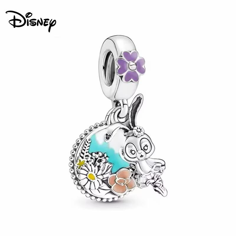 Disney 925 Silver Minnie Strawberry Bear Charms Beads Fits 3mm Original Bracelet Necklace Womens DIY Fine Jewelry Gifts