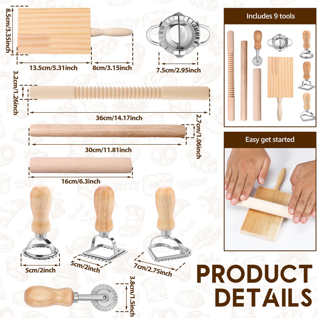 Stainless Steel Cookies Cutter Set Pasta Press Kitchen Attachment Kit Ravioli Maker Mold Tool Ravioli Stamp Set Pastry Wheel Set