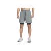 Шорты мужские повседневные Dri-FIT Unlimited однотонные с вышитым логотипом «два в одном» серо-дымчатые DV9335084