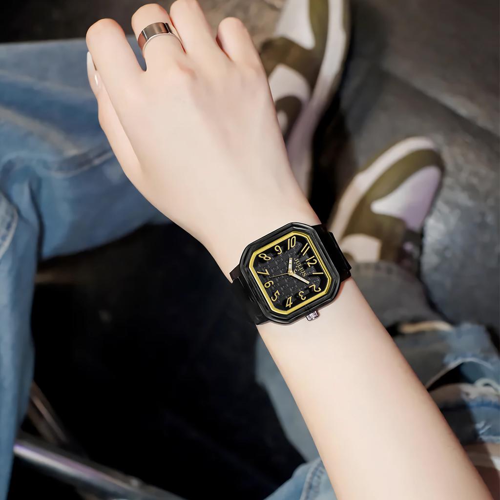 Juli Shi Watch Female Students Middle School Students High School Students High Beauty Small Square Jelly Girl