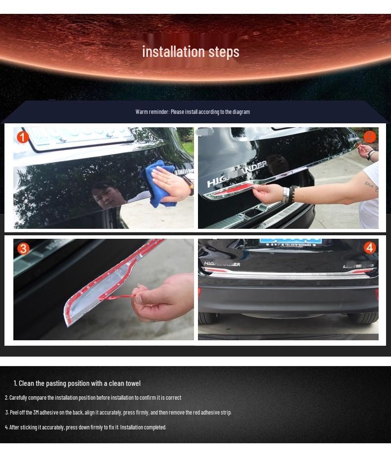 Outai Rear Trunk Trim for 2016-2018 Mercedes-Benz Viano and V260/V260L V-Class