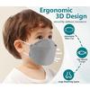 Face Mask for Kids 50 PCS, 4 Layer Disposable Face Masks for Children, Grey Masks