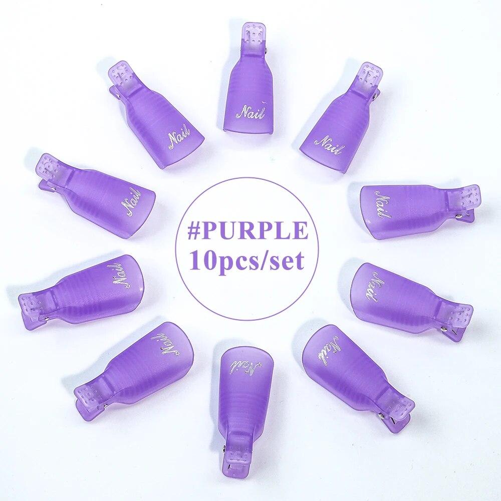 10 шт. акриловых колпачков для ногтей Soak Off Cap Clips для чистки ногтей, маникюра, для снятия УФ-гель-лака, обертки для замачивания, инструменты для пальцев