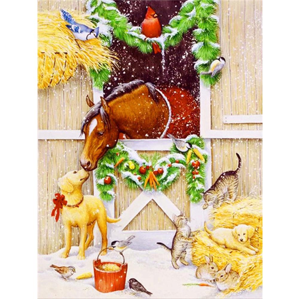 5D DIY Алмазная картина Дети Стразы Картина Новое поступление Алмазная вышивка Мультфильм Мозаика Рождественские украшения