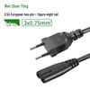 Certified Pure Copper Figure-8 Power Cord for Monitors & Shavers - 2-Core, Two-Pin Plug