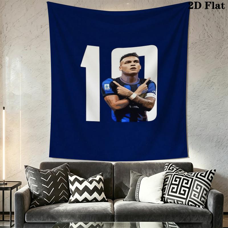 Inter Milan Wall Tapestry Aesthetic Wall Hanging Printed Fabric Blanket Decorative Tapestries for Bedroom Living Room Home Decor