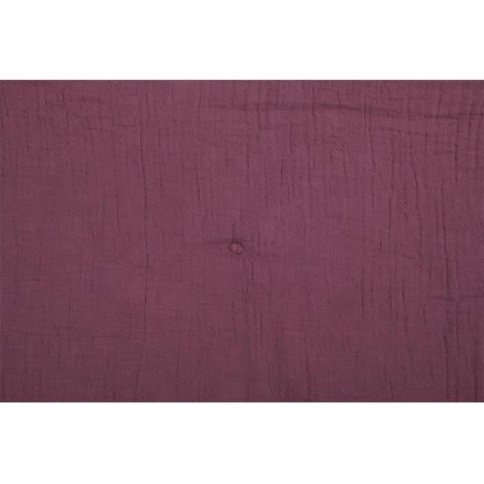 Plaid - Pop color - Pourpre - 125 x 150 cm - Double gaze de coton - Doux et moelleux