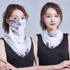 Adjustable Chiffon Sun Protection Silk Scarf Mask: Breathable Full Face Covering for Women
