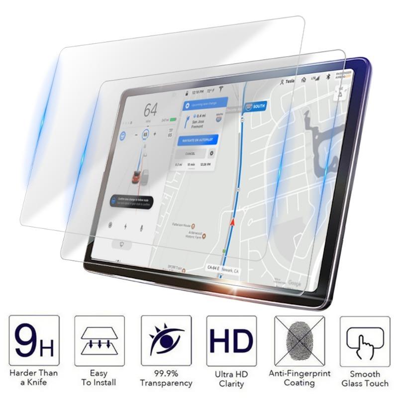 Car Navigation Screen Flat Film Touch Screen Protector Center Control Screen Anti-scratch Film Suitable for Tesla Model3/Y/S/X