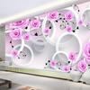 3d Rose Vine Circle Mural Living Room Bedroom Restaurant Tv Background Wall Mural Decoration