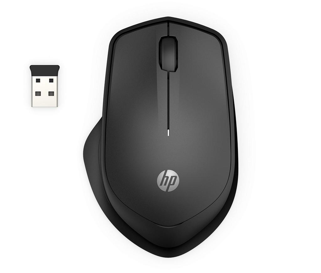 Мышь HP Silent Click BlueLED Wireless Беспроводная мышь HP 280 Срок службы батареи до 18 месяцев Эргономика Черный Совместимость с Mac Windows PC MacBook
