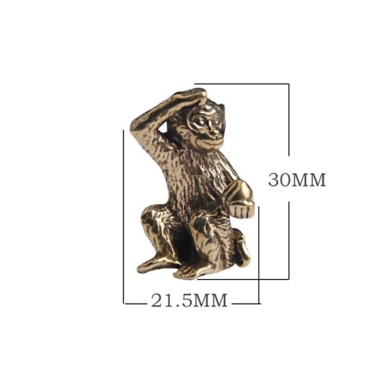 Mini Retro Lucky Brass Animal Frog Horse Monkey Statue Desk Ornament Cute Home Office Desk Exquisite Decorative
