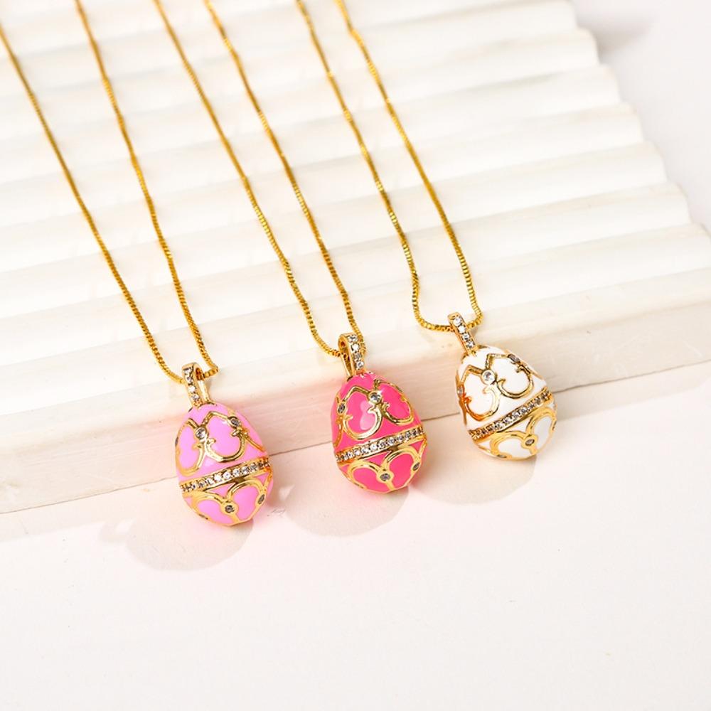 Подвеска в виде пасхального яйца в стиле Богемии с кристаллами, ювелирные изделия, аксессуары, ожерелье, кулон, вечеринка