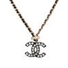 Chanel Double C Fashion Trend Letter Double C Rhinestone Necklace Women necklace Gold ABA117-B10002-NM108