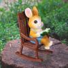 Садовая статуэтка, скульптура животного, фигурка кролика, настольное украшение для полки, садового стола, украшения дома